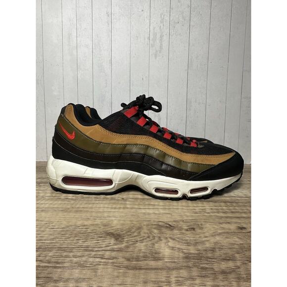 Nike Air Max 95 Essential Yukon Brown University Red CT1805 200 SZ 13 Rare Color - Picture 1 of 5